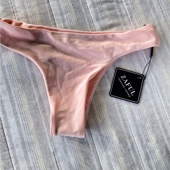 6 for$20♥️BNWT Zaful sz. 4 dusty/blush pink  swim bikini bottom  swimsuit - Picture 2 of 6